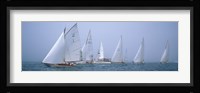 Yachts racing in the ocean, Annual Museum Of Yachting Classic Yacht Regatta, Newport, Newport County, Rhode Island, USA Fine Art Print