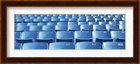 Empty blue seats in a stadium, Soldier Field, Chicago, Illinois, USA Fine Art Print