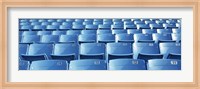 Empty blue seats in a stadium, Soldier Field, Chicago, Illinois, USA Fine Art Print