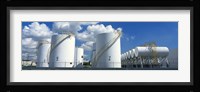 Storage tanks in a factory, Miami, Florida, USA Fine Art Print