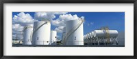 Storage tanks in a factory, Miami, Florida, USA Fine Art Print