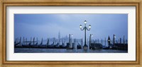 Gondolas in a canal, Grand Canal, St. Mark's Square, San Giorgio Maggiore, Venice, Veneto, Italy Fine Art Print