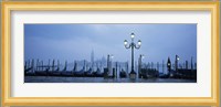 Gondolas in a canal, Grand Canal, St. Mark's Square, San Giorgio Maggiore, Venice, Veneto, Italy Fine Art Print