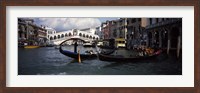 Tourists on gondolas, Grand Canal, Venice, Veneto, Italy Fine Art Print