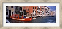 Red Gondola, Grand Canal, Venice, Veneto, Italy Fine Art Print