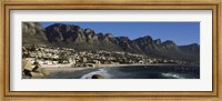 Town at the coast with a mountain range, Twelve Apostle, Camps Bay, Cape Town, Western Cape Province, Republic of South Africa Fine Art Print