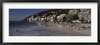 Tourists on the beach, Clifton Beach, Cape Town, Western Cape Province, South Africa Fine Art Print