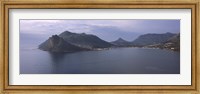 Town surrounded by mountains, Hout Bay, Cape Town, Western Cape Province, Republic of South Africa Fine Art Print