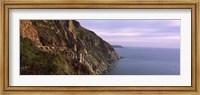 Rock formations on the coast, Mt Chapman's Peak, Cape Town, Western Cape Province, South Africa Fine Art Print