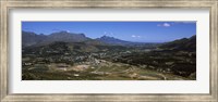 Aerial view of a valley, Franschhoek Valley, Franschhoek, Simonsberg, Western Cape Province, Republic of South Africa Fine Art Print