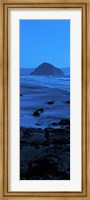 Rock formations on the beach, Morro Rock, Morro Bay, California, USA Fine Art Print