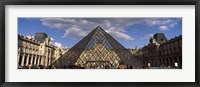 Pyramid in front of a building, Louvre Pyramid, Musee Du Louvre, Place du Carrousel, Paris, Ile-de-France, France Fine Art Print