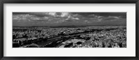 Aerial view of a river passing through a city, Seine River, Paris, Ile-de-France, France Fine Art Print