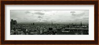 Aerial view of a river passing through a city from Notre Dame de Paris, Seine River, Paris, Ile-de-France, France Fine Art Print