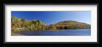 Lake in front of mountains, Arrowhead Mountain Lake, Chittenden County, Vermont, USA Fine Art Print
