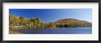 Lake in front of mountains, Arrowhead Mountain Lake, Chittenden County, Vermont, USA Fine Art Print