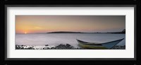 Boat at the lakeside, Lake Victoria, Great Rift Valley, Kenya Fine Art Print