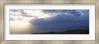 Sunbeams radiating through clouds, Great Rift Valley, Kenya Fine Art Print