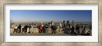 Tourists at an observation point, Chalet du Mont-Royal, Mt Royal, Kondiaronk Belvedere, Montreal, Quebec, Canada Fine Art Print