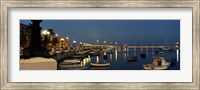 Boats at a harbor, Bari, Itria Valley, Puglia, Italy Fine Art Print