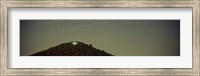 Low angle view of star trails over a mountain peak, Echo Mountain, Piediluco Lake, Terni, Umbria, Italy Fine Art Print
