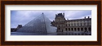 Pyramid in front of a museum, Louvre Pyramid, Musee Du Louvre, Paris, France Fine Art Print