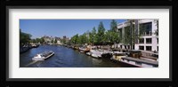 Opera house at the waterfront, Amstel River, Stopera, Amsterdam, Netherlands Fine Art Print