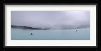 Tourist swimming in a thermal pool, Blue Lagoon, Reykjanes Peninsula, Reykjavik, Iceland Fine Art Print
