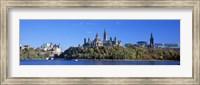 Government building on a hill, Parliament Building, Parliament Hill, Ottawa, Ontario, Canada Fine Art Print