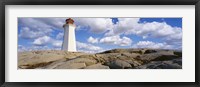 Low Angle View Of A Lighthouse, Peggy's Cove, Nova Scotia, Canada Fine Art Print