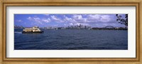 Ferry in the sea with a bridge in the background, Sydney Harbor Bridge, Sydney Harbor, Sydney, New South Wales, Australia Fine Art Print