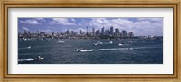 Boats in the sea, Sydney Harbor, Sydney, New South Wales, Australia Fine Art Print