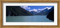 Mountain at the lakeside, Grande Dixence Dam, Valais Canton, Switzerland Fine Art Print
