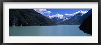 Mountain at the lakeside, Grande Dixence Dam, Valais Canton, Switzerland Fine Art Print