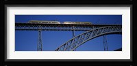 Low angle view of a bridge, Dom Luis I Bridge, Duoro River, Porto, Portugal Fine Art Print