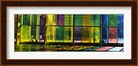 Multi-colored glass in a convention center, Palais De Congres De Montreal, Montreal, Quebec, Canada Fine Art Print