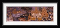 Ramayana murals in a palace, Royal Palace, Phnom Penh, Cambodia Fine Art Print