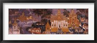 Ramayana murals in a palace, Royal Palace, Phnom Penh, Cambodia Fine Art Print