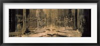 Carvings  in a temple, Angkor Wat, Cambodia Fine Art Print