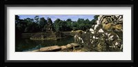 Statues in a temple, Neak Pean, Angkor, Cambodia Fine Art Print