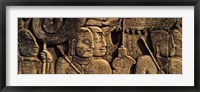 Sculptures in a temple, Bayon Temple, Angkor, Cambodia Fine Art Print
