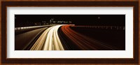 Traffic on a road at evening, Highway B14, Stuttgart, Baden-Wurttemberg, Germany Fine Art Print