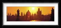 Sunset over Charles Bridge, Prague, Czech Republic Fine Art Print