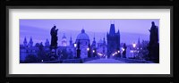 Statues along a bridge, Charles Bridge, Prague, Czech Republic Fine Art Print