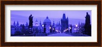 Statues along a bridge, Charles Bridge, Prague, Czech Republic Fine Art Print