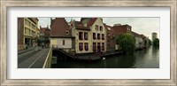 Buildings at the waterfront, Patershol, Ghent, East Flanders, Flemish Region, Belgium Fine Art Print