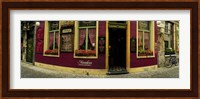 Facade of a restaurant, Patershol, Ghent, East Flanders, Flemish Region, Belgium Fine Art Print