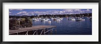 Boats in the sea, Bass Harbor, Hancock County, Maine, USA Fine Art Print