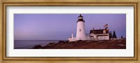 Lighthouse on the coast, Pemaquid Point Lighthouse built 1827, Bristol, Lincoln County, Maine Fine Art Print