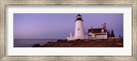 Lighthouse on the coast, Pemaquid Point Lighthouse built 1827, Bristol, Lincoln County, Maine Fine Art Print